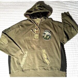 Austin Clothing Company Men’s Olive Green Distressed Hoodie XXL
